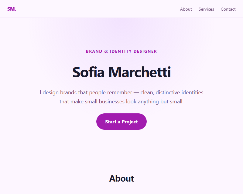 Brand designer portfolio template