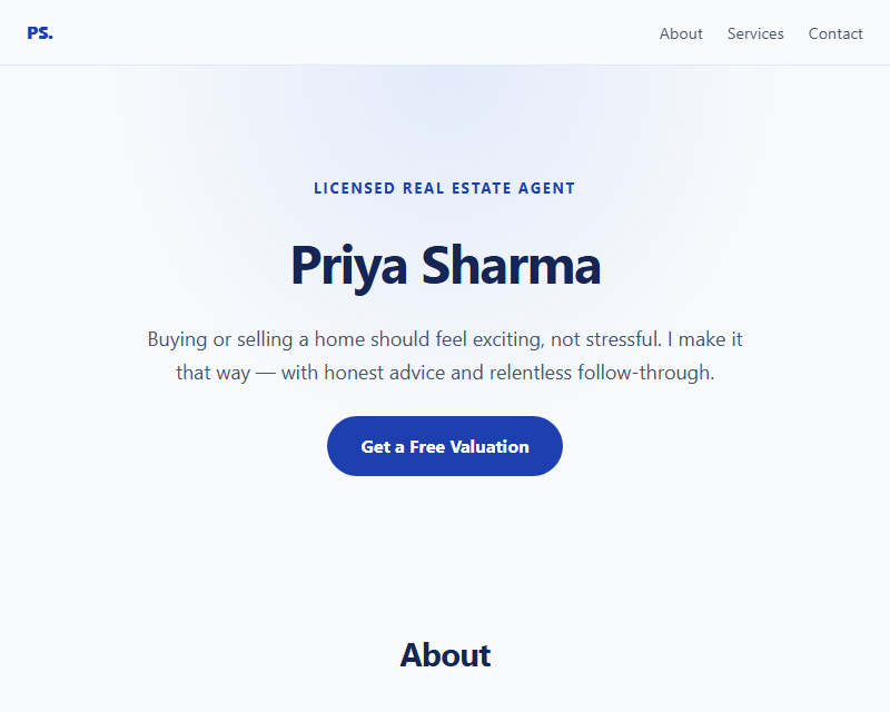 Realtor portfolio template